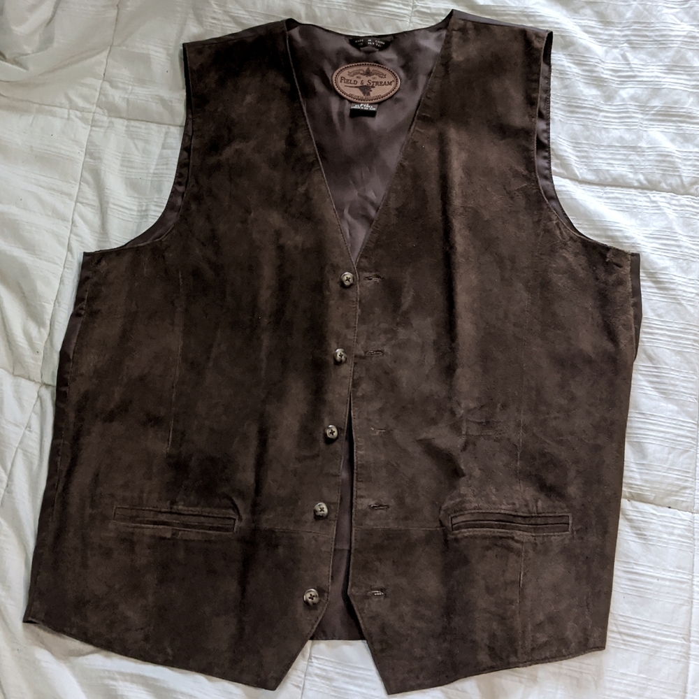 Field & Stream Suede Genuine Leather Vest